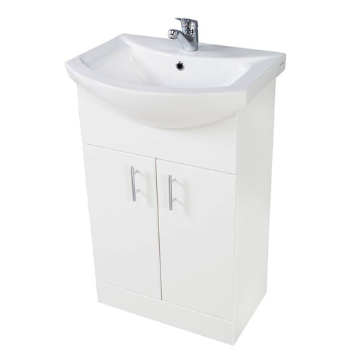 Lanza Polar White 550mm Floor Standing Basin Cabinet — Collection Only, SPECIAL OFFER