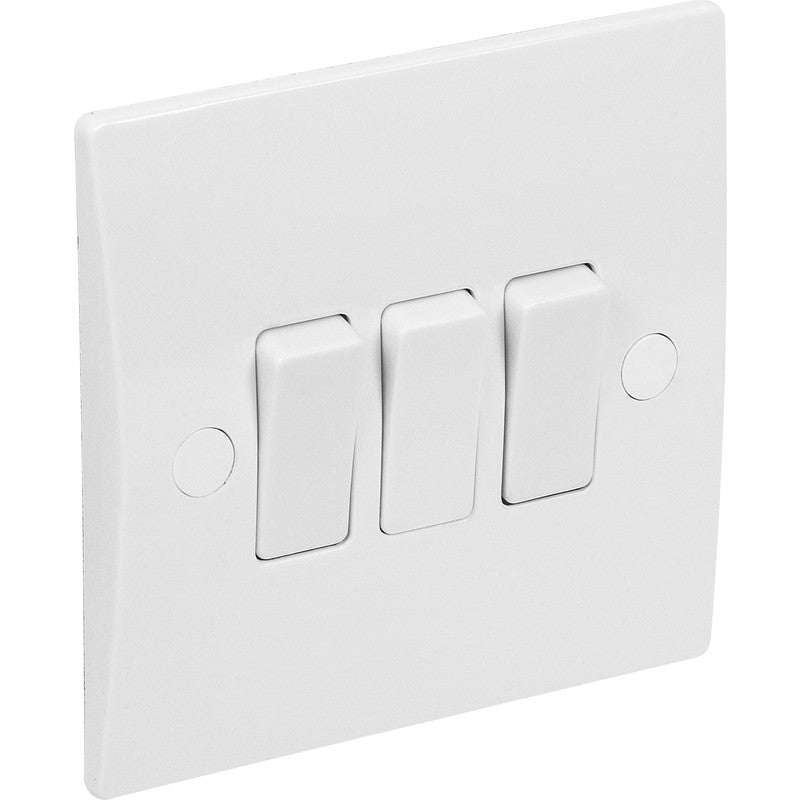 AXIOM SWITCH 10A 3G 2WAY FLAT MOULDED