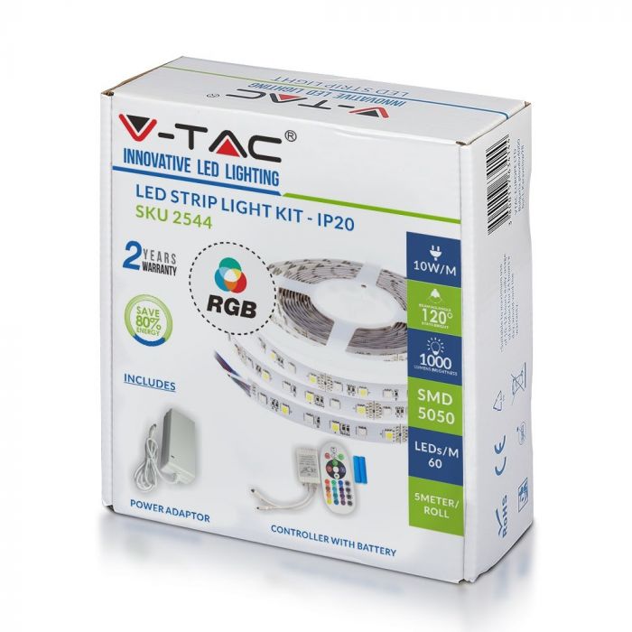 V-TAC VT-5050-60 10W/M LED STRIP LIGHT RGB SET IP20