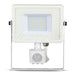 V-TAC VT-30-S 30W Smd PIR Sensor Floodlight With Samsung Chip Colorcode: 4000K White Body White Glass