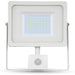 V-TAC VT-50-S 50W Smd PIR Sensor Floodlight With Samsung Chip Color Code: 4000K Black Body - Grey Glass