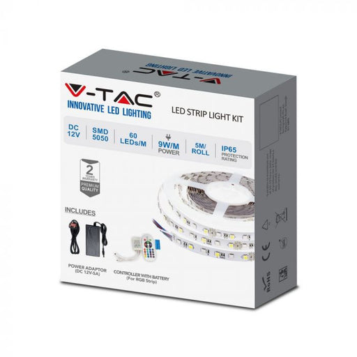V-TAC VT-5050-60 9W/M LED STRIP LIGHT RGB SET IP65 12V