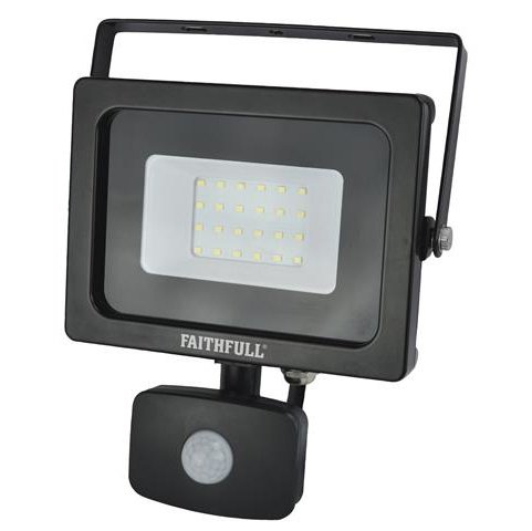 Faithfull FPPSLWM20S 20w 240v Security Light C/W PIR 1600 Lumen