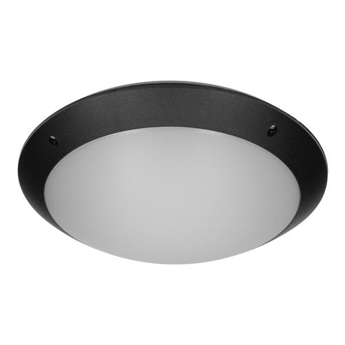 Meridian 12W Led Circular Bulkhead Outdoor Fitting, IP66, Black, 1080 Lumens