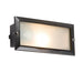 Knightsbridge IP44 E27 Bricklight with Plain and Louvred Black Cover