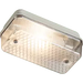 Knightbridge 230V IP65 100W max ES E27 Bulkhead with Clear Prismatic Diffuser and Aluminium