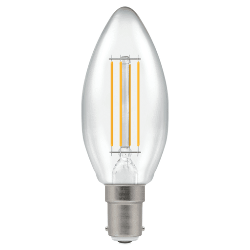 Crompton LED Candle Filament Dimmable Clear 5W 2700K SBC-B15D