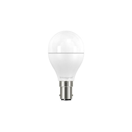 INTEGRAL MINI GLOBE 5.5W 2700K 470LM B15 NON-DIM 140d B.ANGLE OPAL