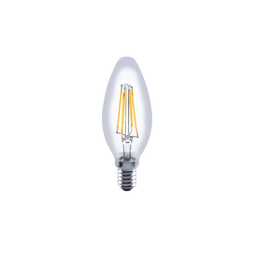 Integral Omni Filament Candle Bulb E14 470Lm 4.2W 2700K Dimmable 300 Beam Clear Full Glass
