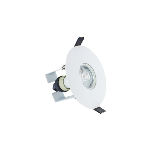 Integral Evofire Fire Rated Downlight 70-100Mm Cutout IP65 White Round +GU10 Holder & Insulation Guard Integral