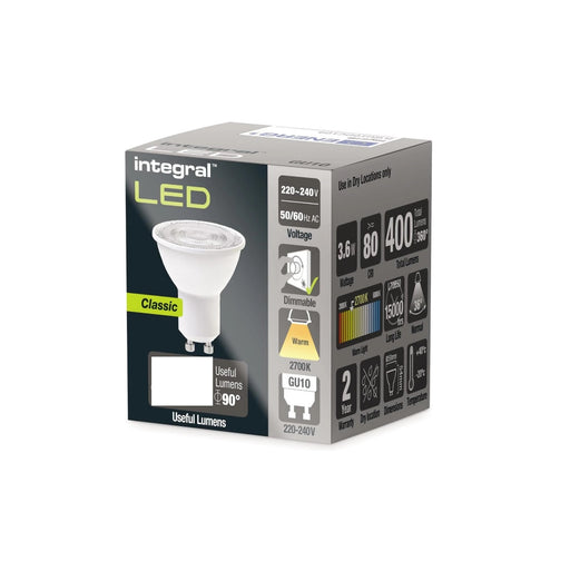 Integral LED GU10 Bulb 390Lm 4.2W 2700K Dimmable