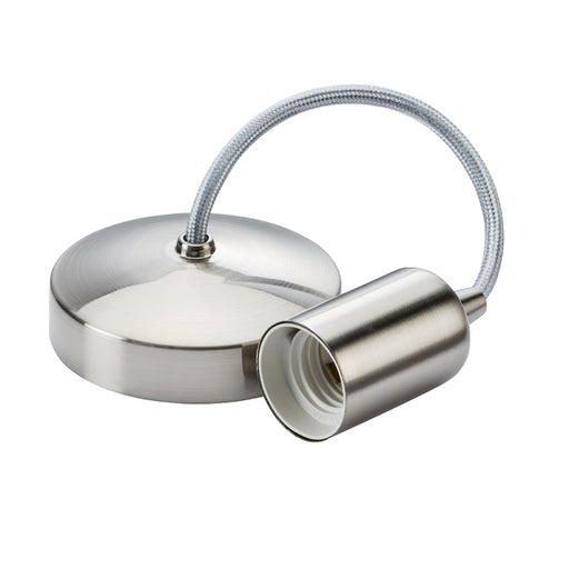 Knightbridge E27 Pendant Set 6" - Brushed Chrome