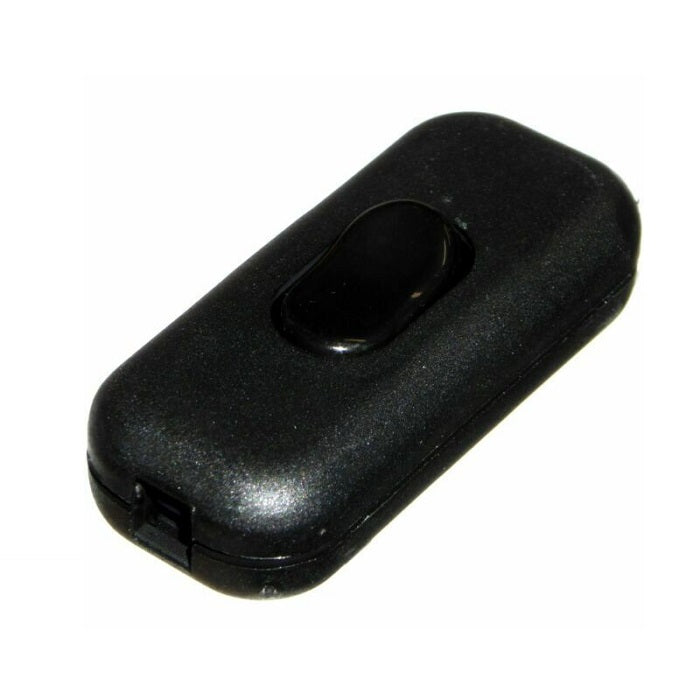 Knightsbridge 5A On-Off Inline Cord Torpedo Table Light Switch - Black