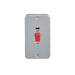 Knightsbridge Metal Clad 45A DP Switch with Neon - Large Plate