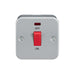 Knightsbridge Metal Clad 45A DP Switch with Neon - Single Size