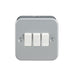 Knightsbridge Metal Clad 10AX 3G 2-Way Switch