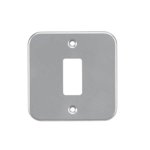 Knightsbridge Metal Clad 1G Grid Faceplate