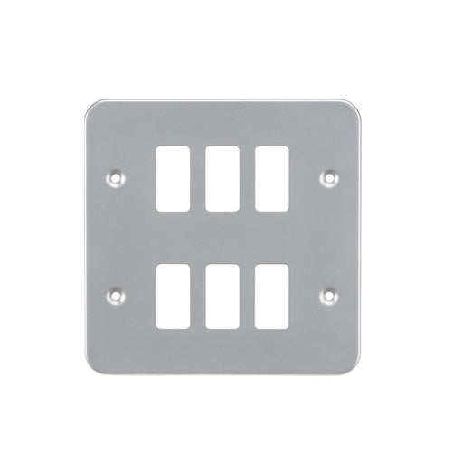 Knightsbridge Metal Clad 6G Grid Faceplate