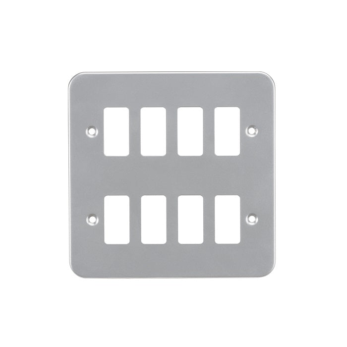 Knightsbridge Metal Clad 8G Grid Faceplate