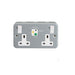 Knightsbridge 13A 2G DP RCD Switched Socket - 30mA