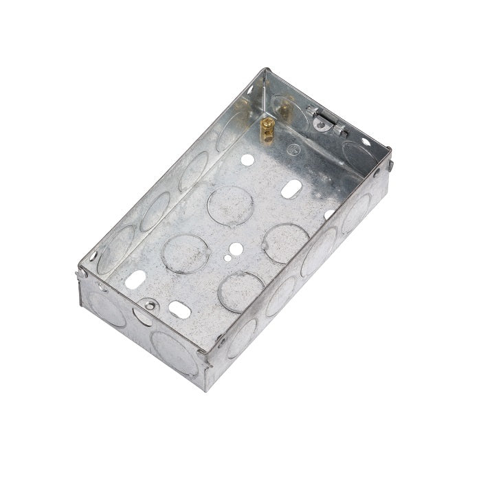 Knightsbridge 2G 35mm Galvanised Meta Back Box