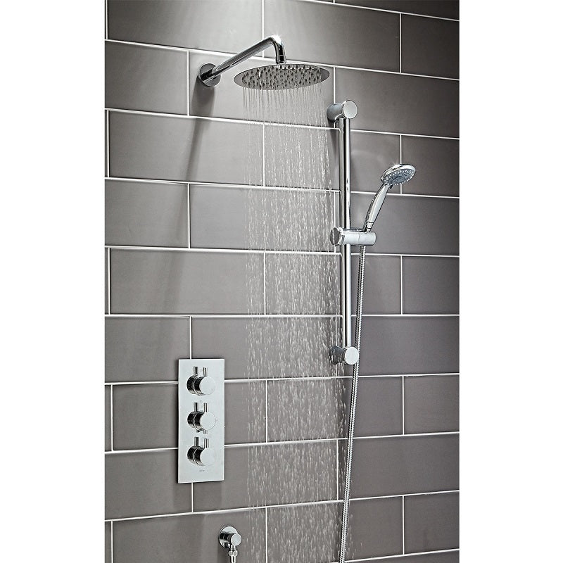 Scudo Triple Oval Handle, 2 Outlet Concealed Valve