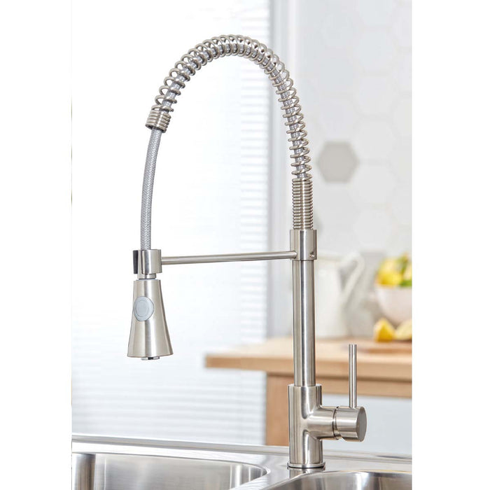 Scudo Tirare Kitchen Tap – Brushed Nickel