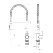 Scudo Tirare Kitchen Tap – Brushed Nickel