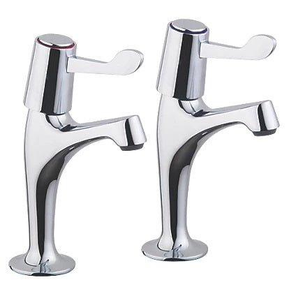 AUMIX 1/2" PILLAR SINK LEVER TAPS PAIR 15MM