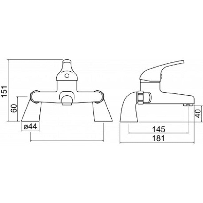 Trisen Ailsa TT004 Single lever bath shower mixer with shower kit