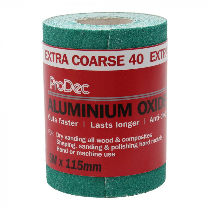 Prodec Aluminium Oxide Sanding Roll 40 Grit 5m