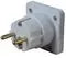 Travel Adaptor UK to European White