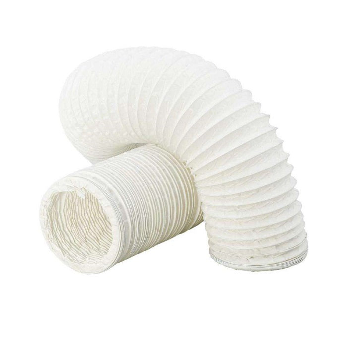 125mm White Flexible PVC Hose Ducting 3m