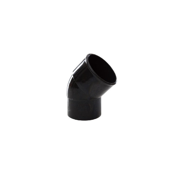 AQUAFLOW 50MM BEND 45d SPIGOT - BLACK