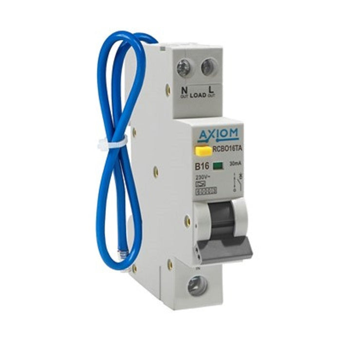 AXIOM RCBO 16Amp S.P 1 Module Type A Mini