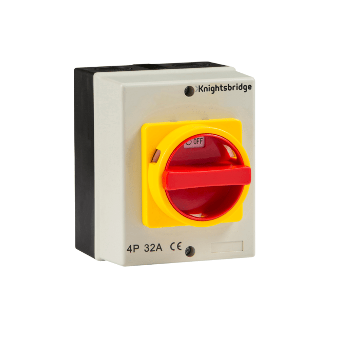 Knightbridge 32A Rotary Isolator 4P AC IP65