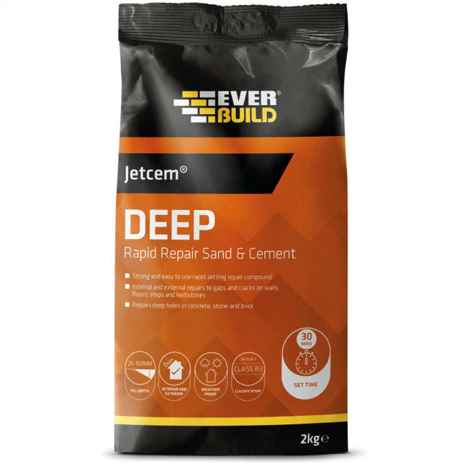 Everbuild JETMIX2 Jetcem Deep Rapid Repair Sand&Cement 2Kg