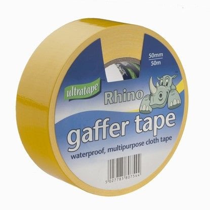 Ultratape Rhino 50mm x 50M Yellow Cloth Tape