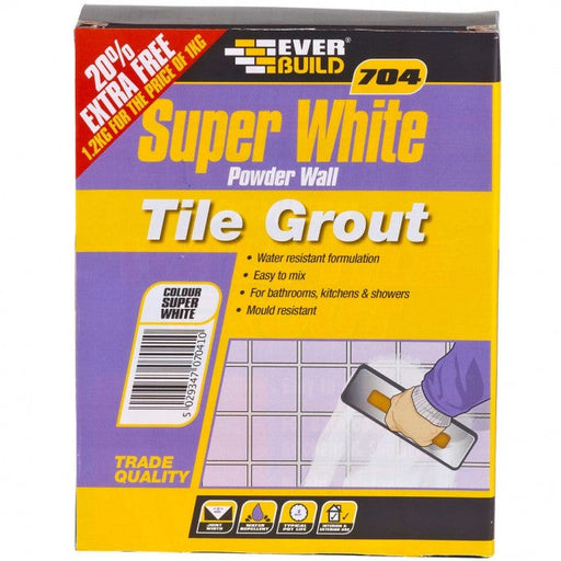 Everbuild 704 Powder Wall Tile Grout 1Kg