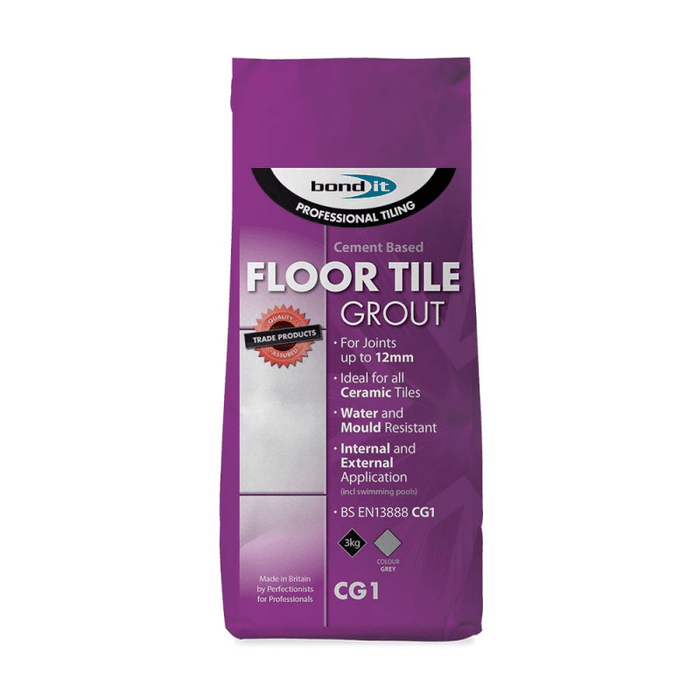 Bondit Floor Tile Grout Int/Ext Grey 3Kg