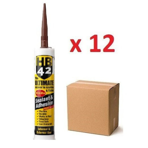 HB42 Ultimate Sealant/Adhesive Brown 290ml x 12Pcs