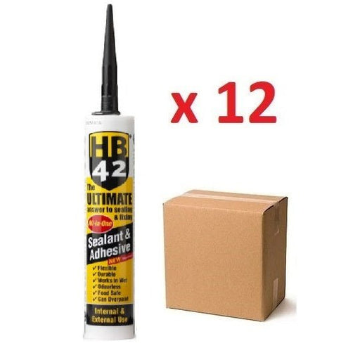 HB42 Ultimate Sealant/Adhesive Black 290ml x 12Pcs