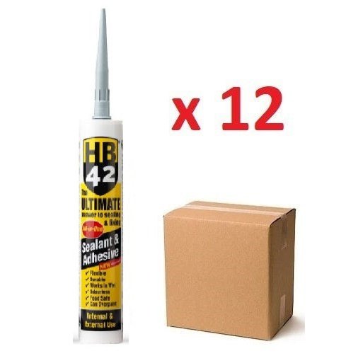 HB42 Ultimate Sealant/Adhesive Grey 290ml x 12Pcs