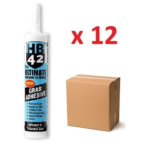 HB42 Ultimate Grab Adhesive 290ml White 12Pcs