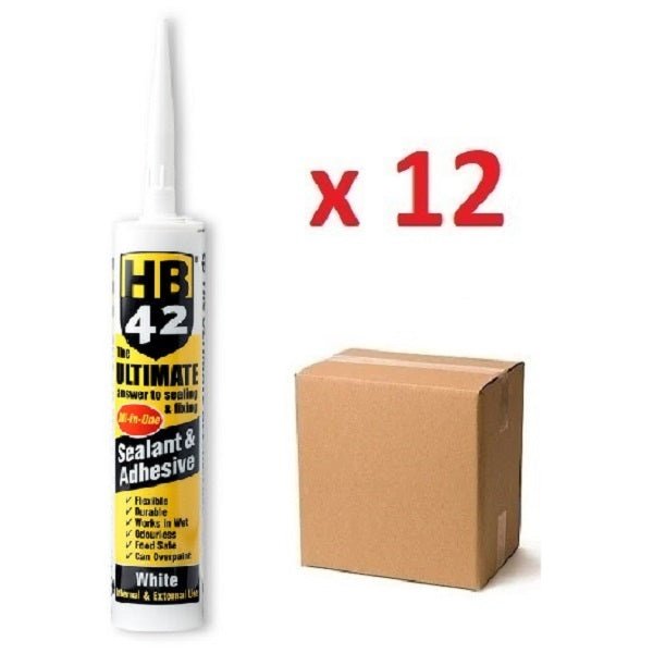 HB42 Ultimate Sealant/Adhesive 290ml White x 12Pcs