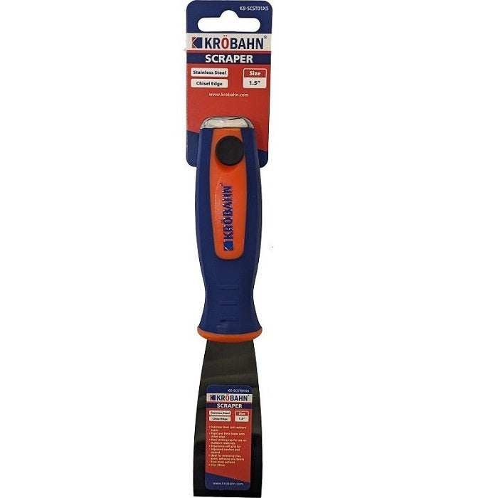 Krobahn Stainless Steel Chisel End Edge Scraper - 1.5"