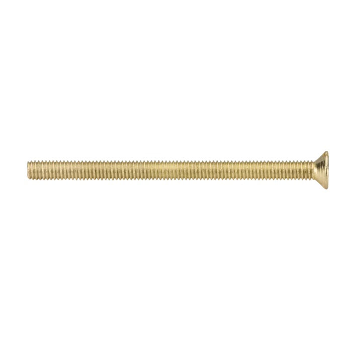 Knightsbridge M3.5 x 50mm Flat-Head countersunk electrical socket screw - Brass