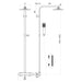 SCUDO Elliot Chrome Square Rigid Riser Shower