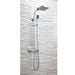 SCUDO Elliot Chrome Square Rigid Riser Shower