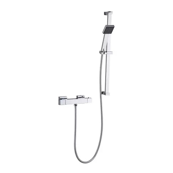 Taurus Square Thermostatic Shower Valve c/w Slide Rail Kit
